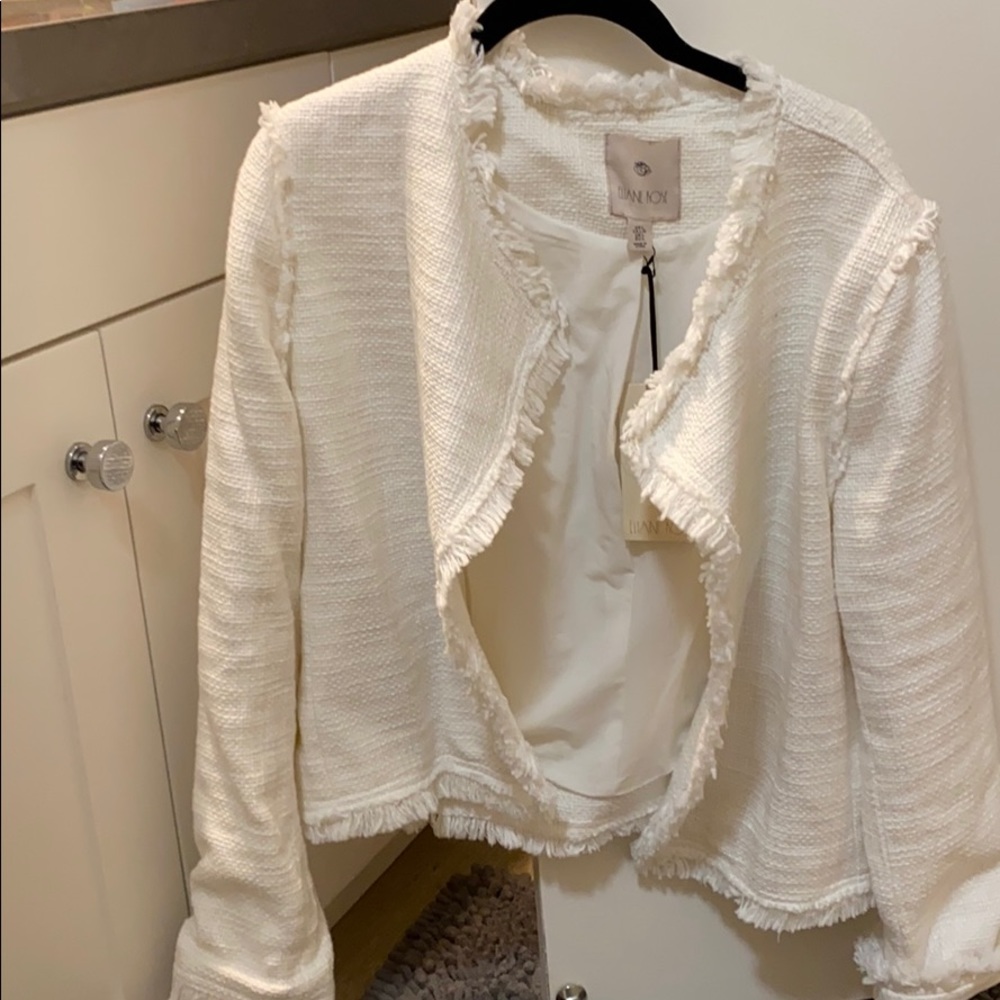 White tweed jacket